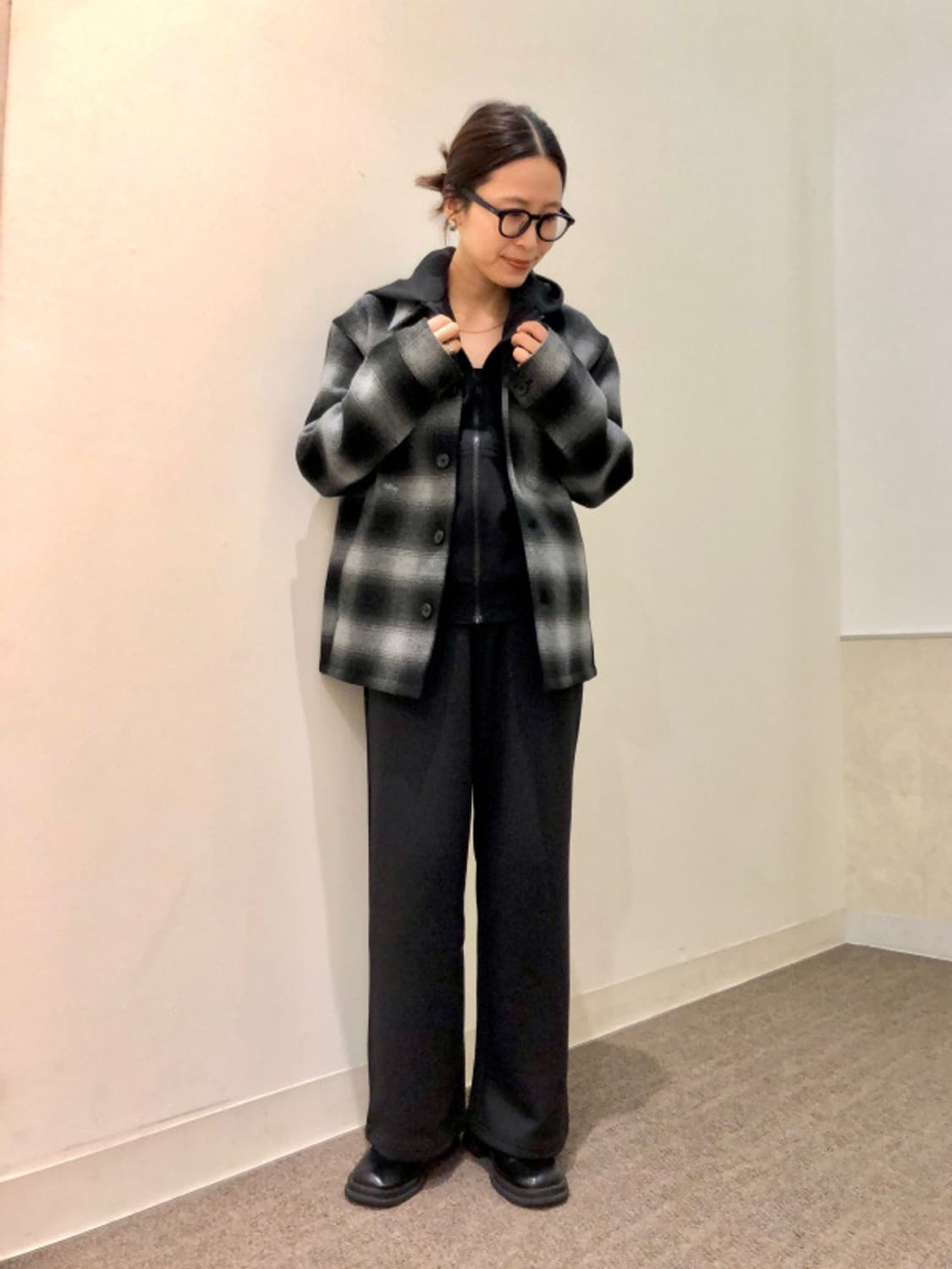 유니클로 더플 베이스 체크 셔츠 재킷 L (103) 상품이미지9