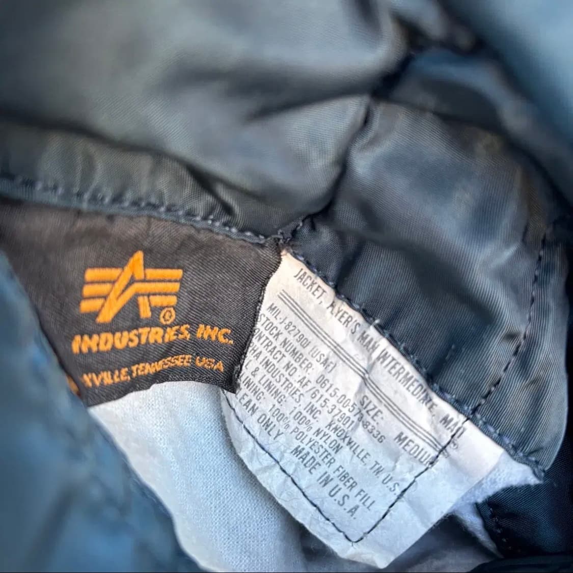 90s 알파 인더스트리 made in usa Ma-1 자켓 상품이미지10