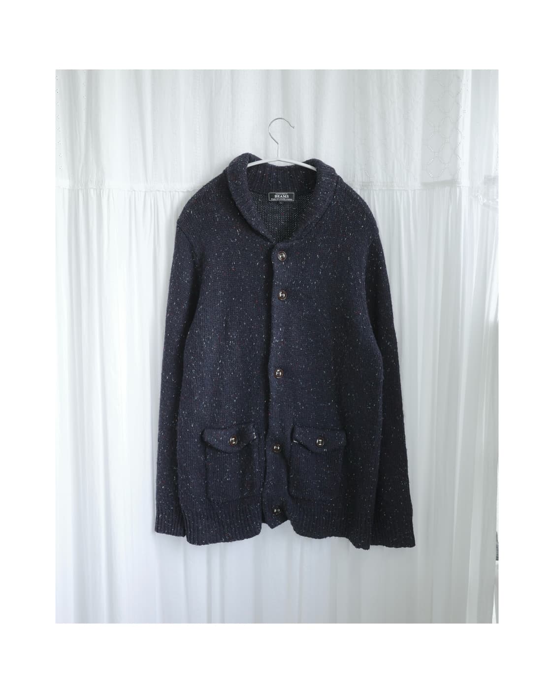 Beams navy cardigan 상품이미지1