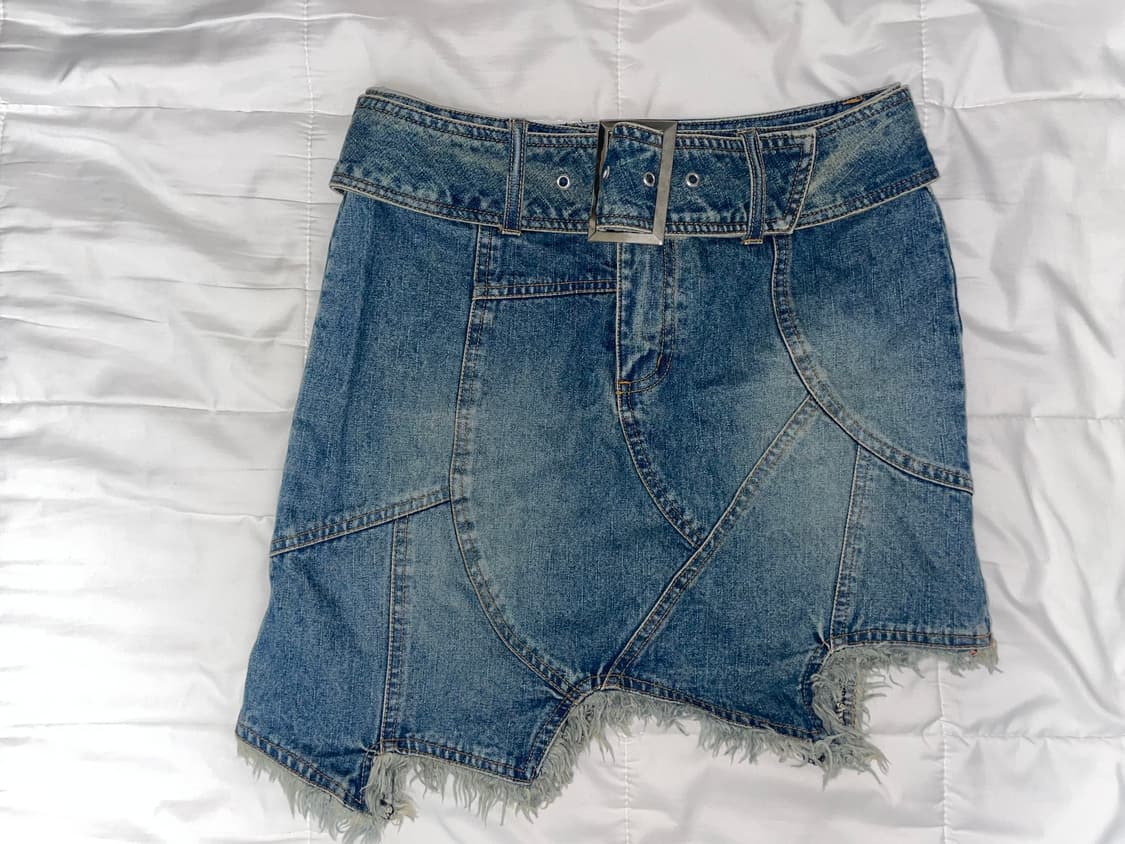 vintage denim mini skirt 상품이미지1