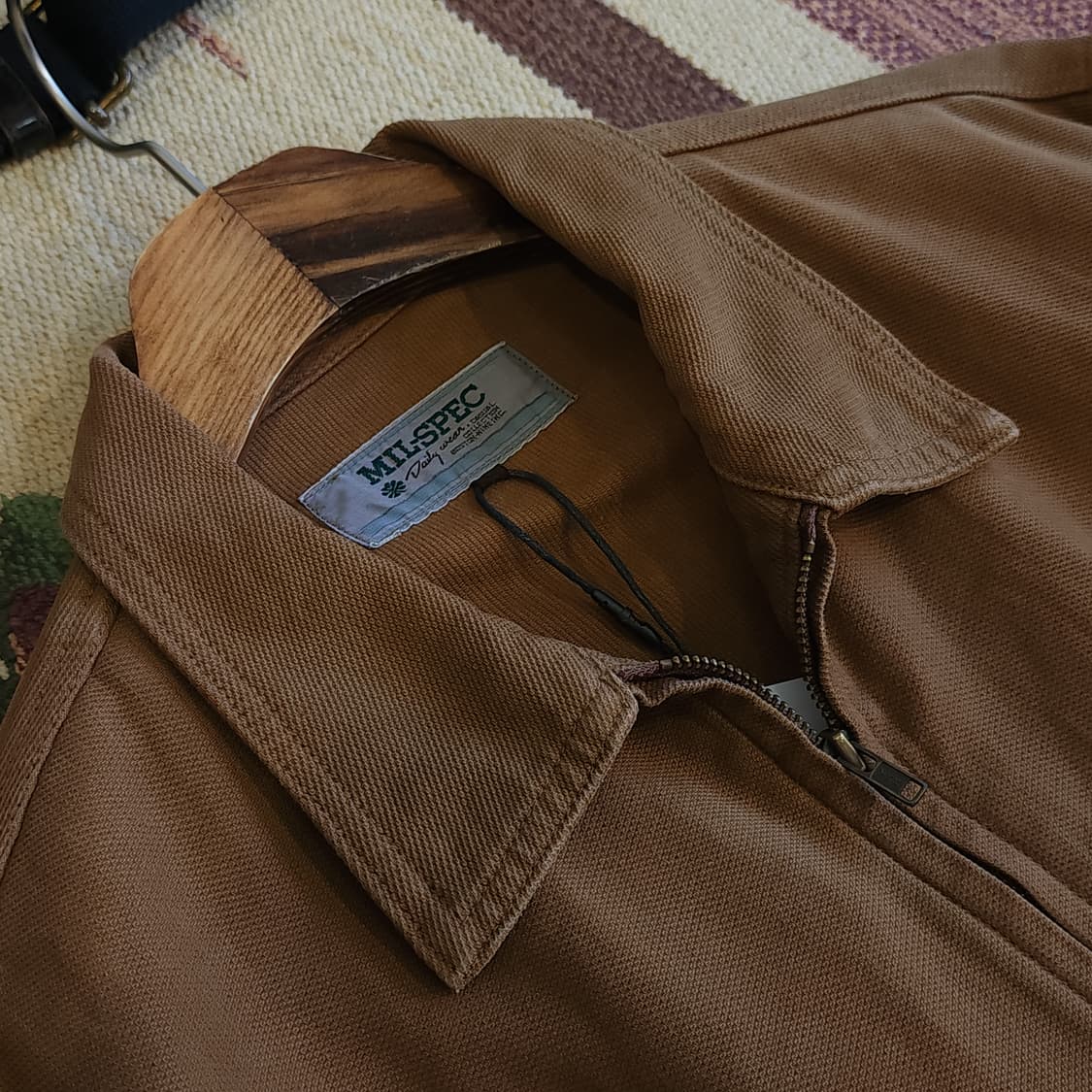 90s 밀스펙 캔버스 자켓 헌팅 초어자켓 브라운 L 상품이미지7