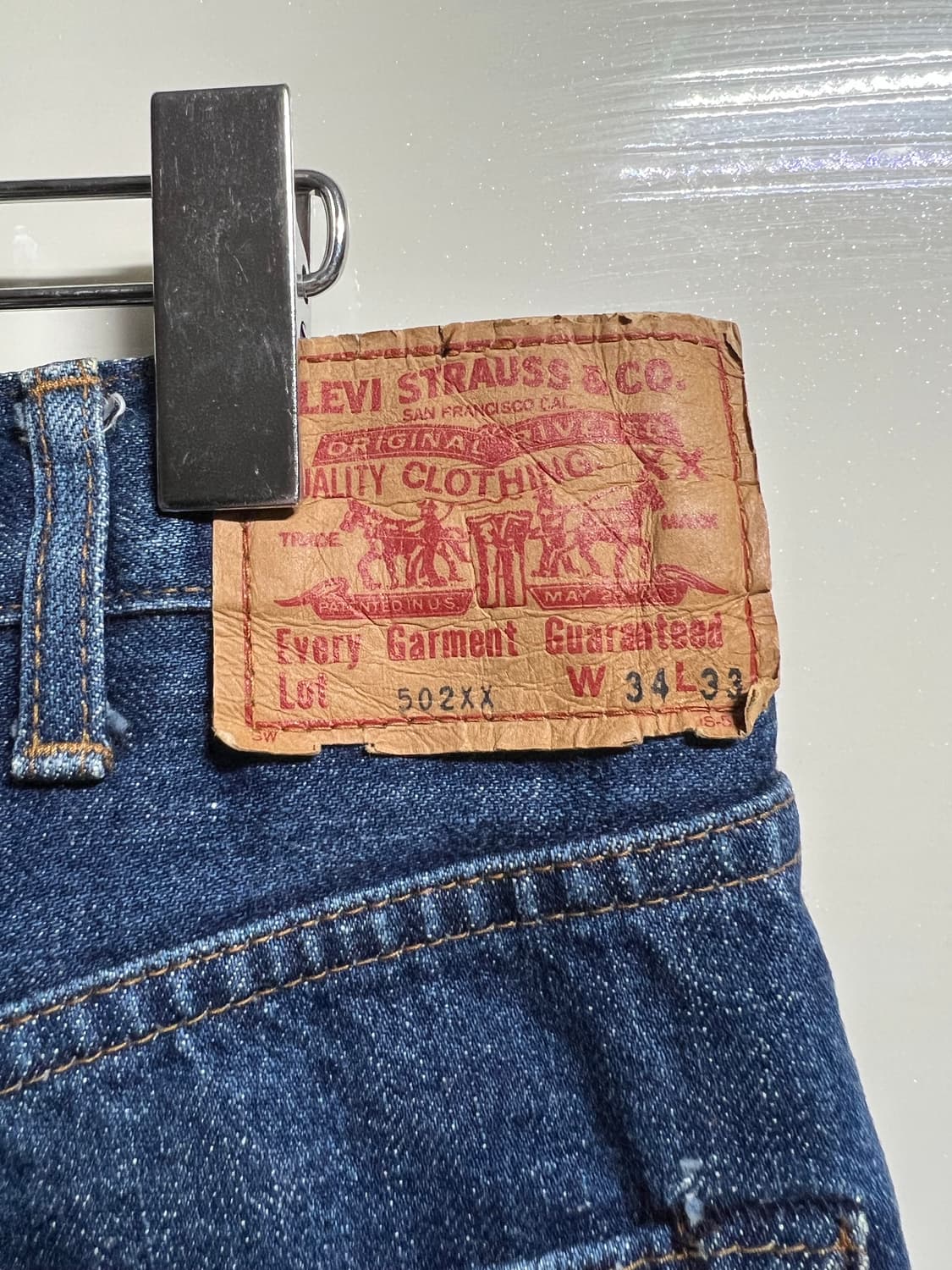 빈티지 90s 리비이스 502xx 셀비지 데님팬츠 상품이미지8