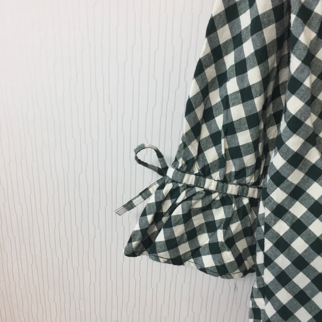 일본 빈티지 모리걸 체크레이스 블라우스  코디 상품이미지3