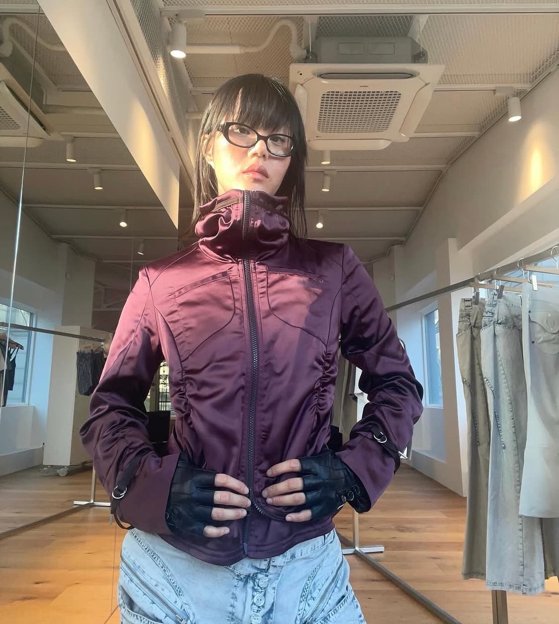 미스치프 모토 집 자켓 버건디 S 공홈 구매 불가 상품이미지2