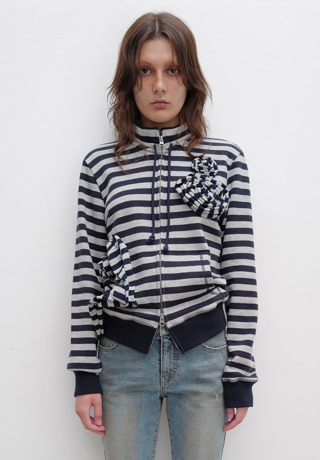 오픈와이와이 아플리케 집업 상품이미지5