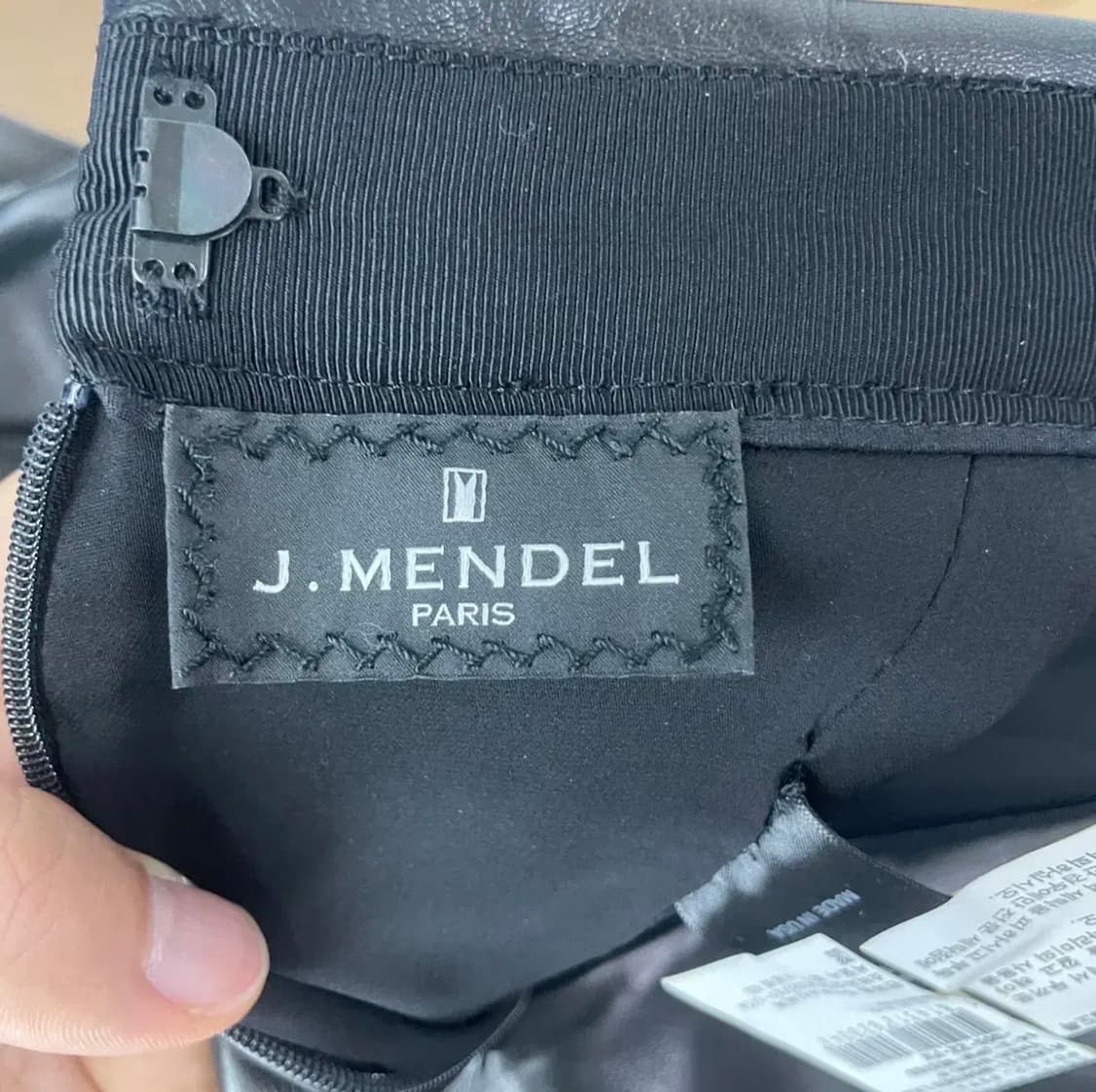 제이 멘델 J.MENDEL 양가죽 플리츠 스커트 블랙 S 상품이미지5