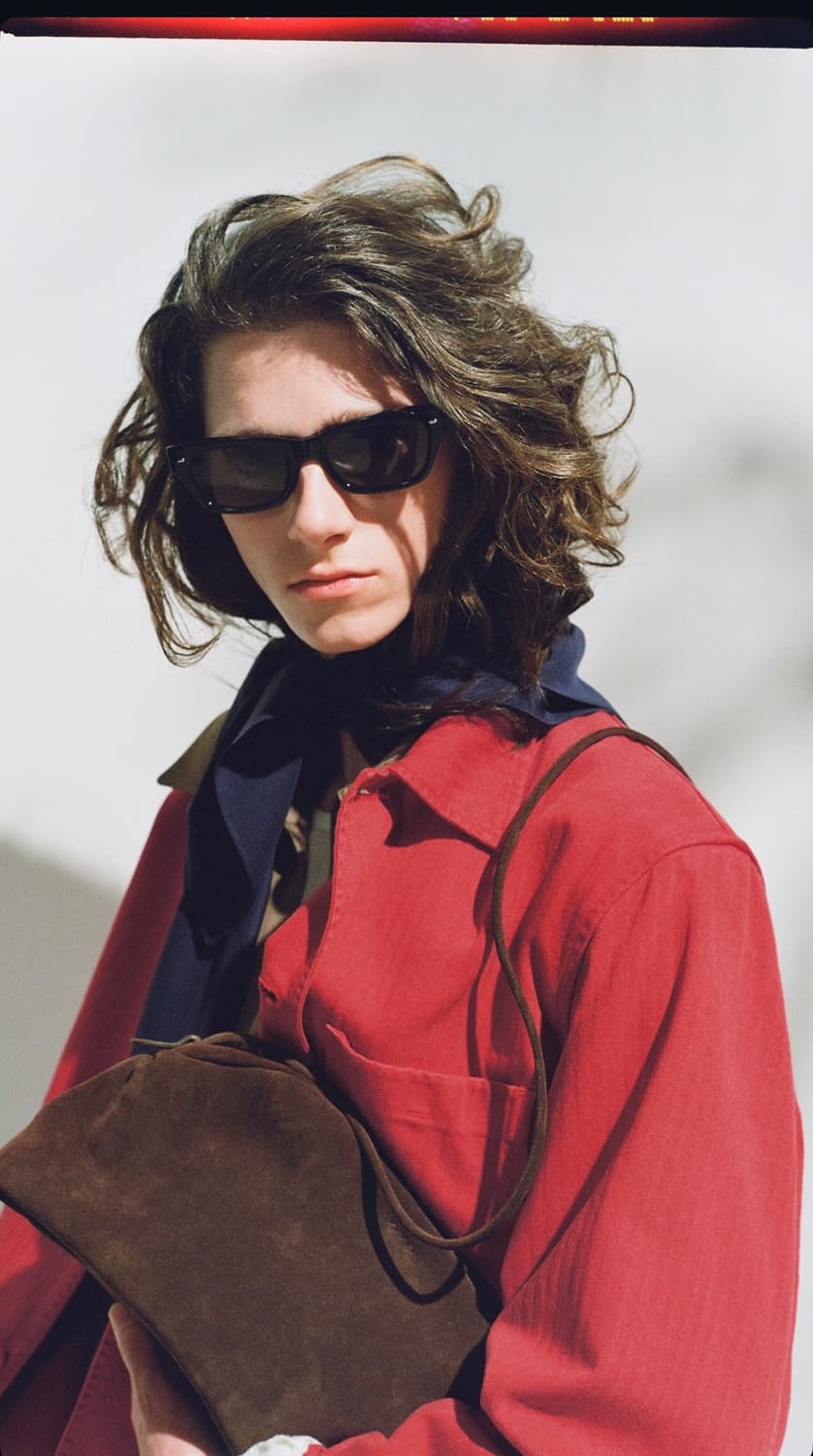 렉토 가먼트 다이드 워크 자켓 레드 상품이미지8