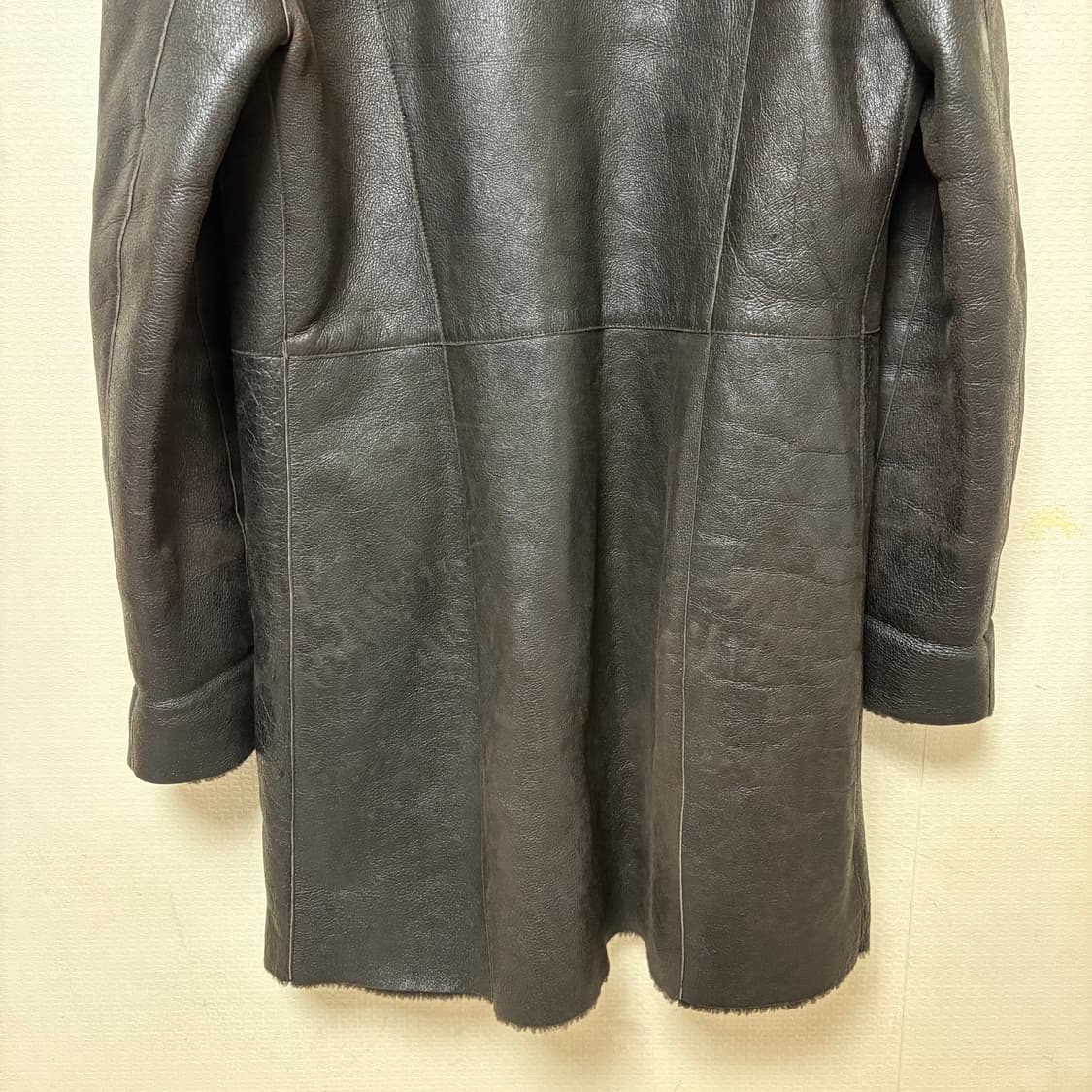 질 샌더 시어링 레더 코트 상품이미지7