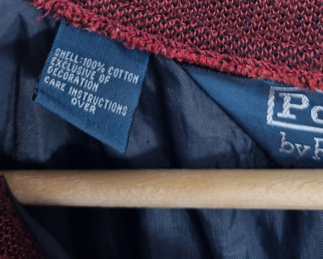 오버핏 L ) 폴로랄프로렌 와인컬러 빈티지 브이넥 웜업 맨투맨 상품이미지3