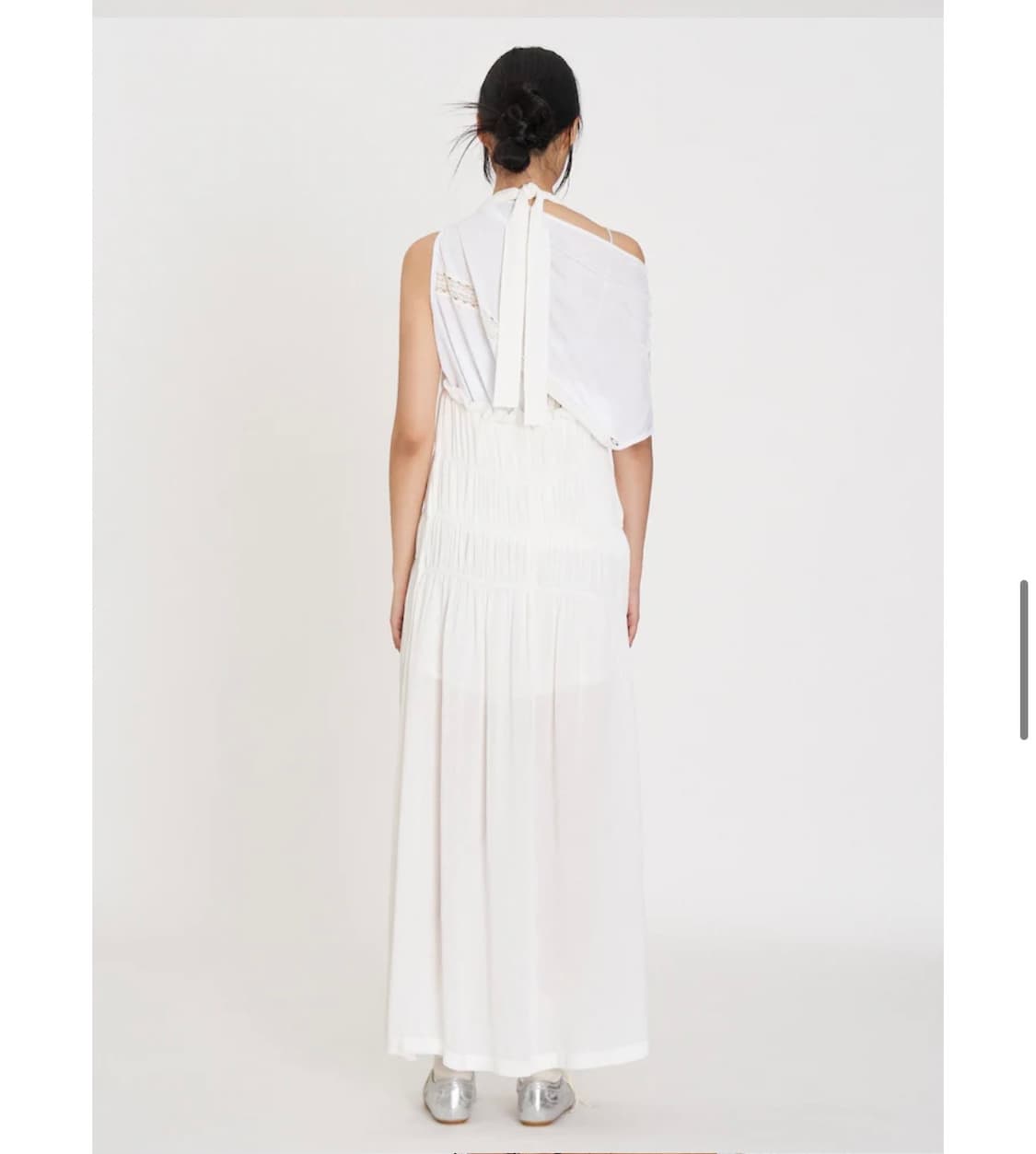 ANGGAE Halter Neck Long Dress Ivory 상품이미지3