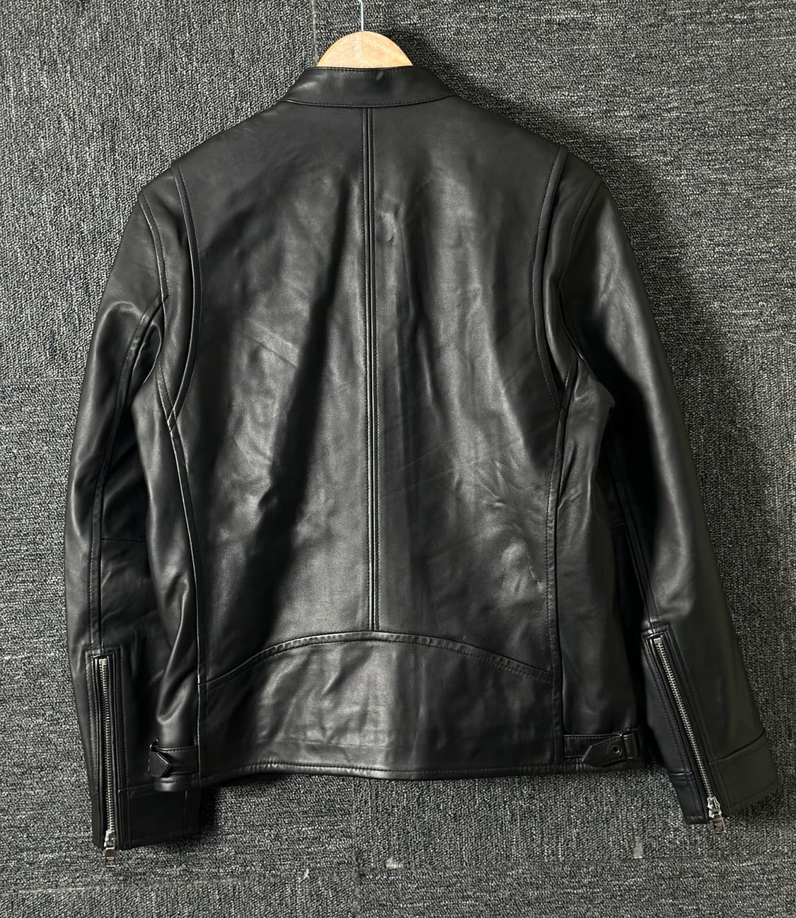 BASSO HOMME 블랙 가죽 자켓 95 상품이미지4