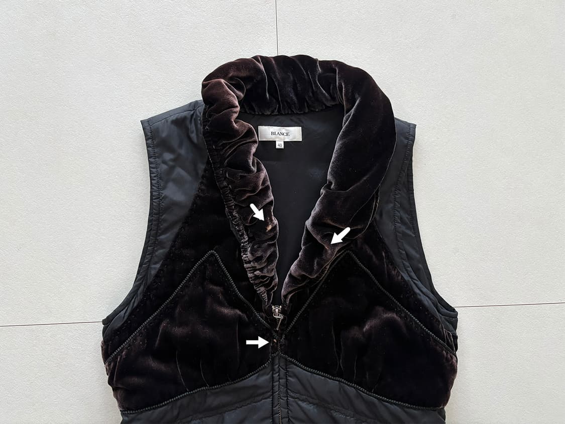 velvet padded vest 상품이미지2