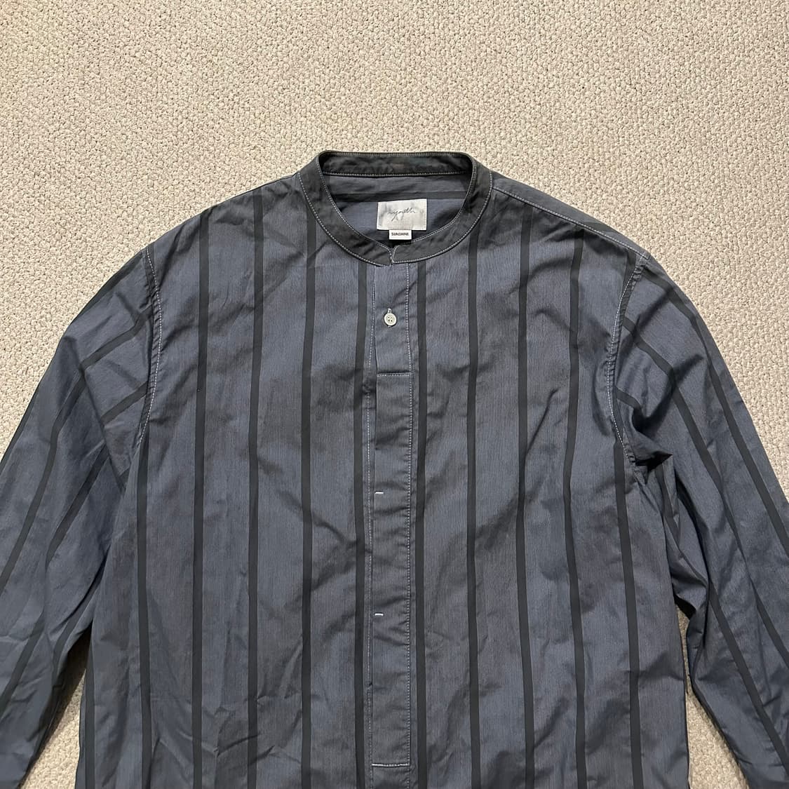 유스(YOUTH) 스트라이프 밴드카라 셔츠  상품이미지2