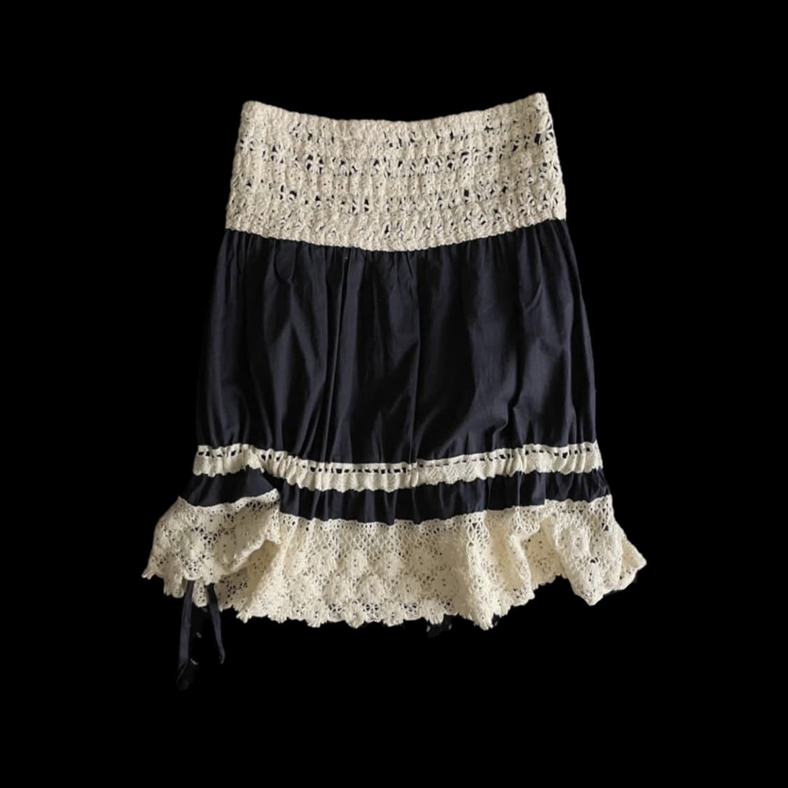 자수 포인트 2way 미디 스커트(모리걸, 오리엔탈 등 코디에 추천) 상품이미지2