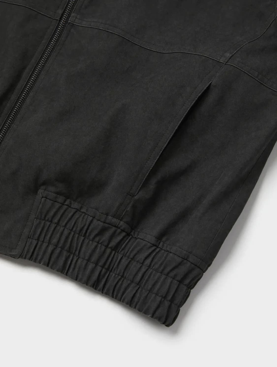 르마드 워시드 코튼 바이커 자켓 블랙 상품이미지6