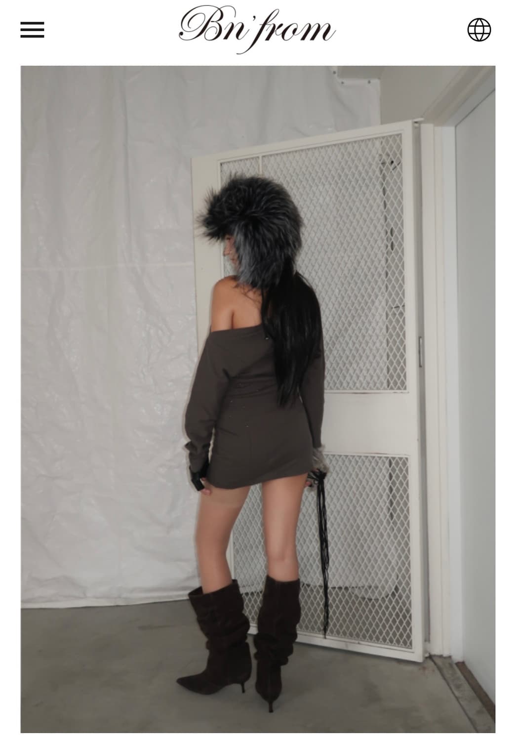 BNFROM STUDDED SLEEVE DRESS 상품이미지2