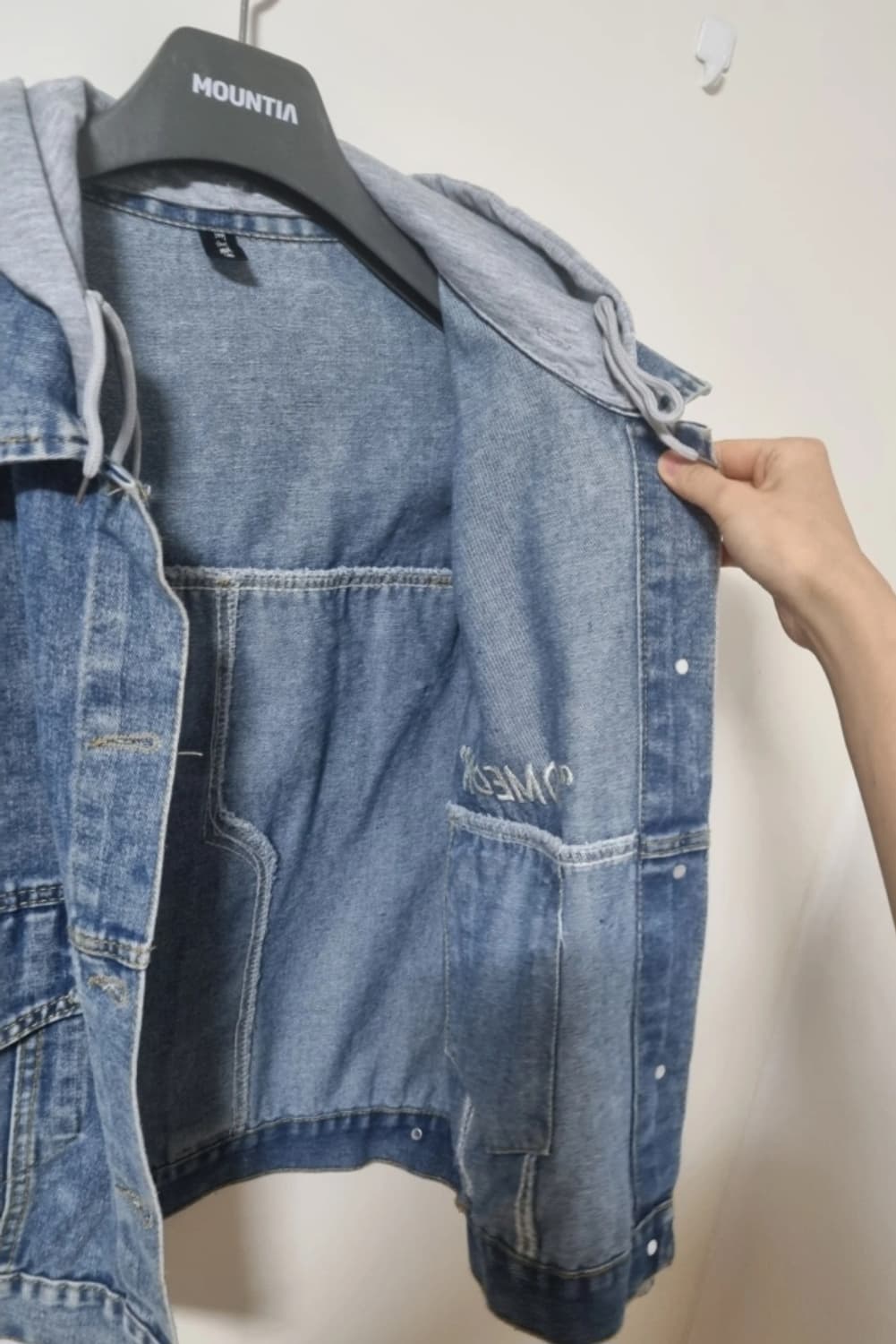 후드 데님 청자켓 FREE 상품이미지4