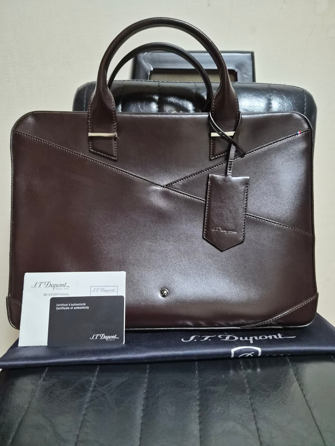 듀퐁 브라운 서류 가방 상품이미지1