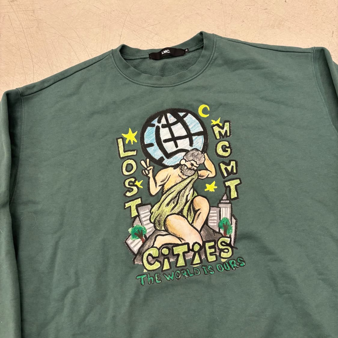 LMC 그린 프린팅 맨투맨 상품이미지2