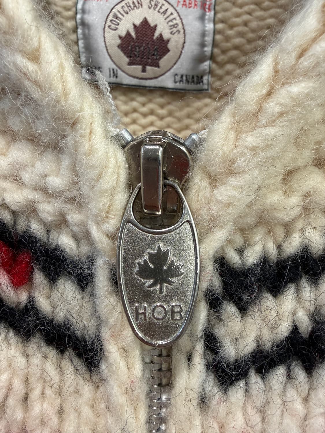 1970–80s Canadian 코위찬 Knit Zip-up L  상품이미지2