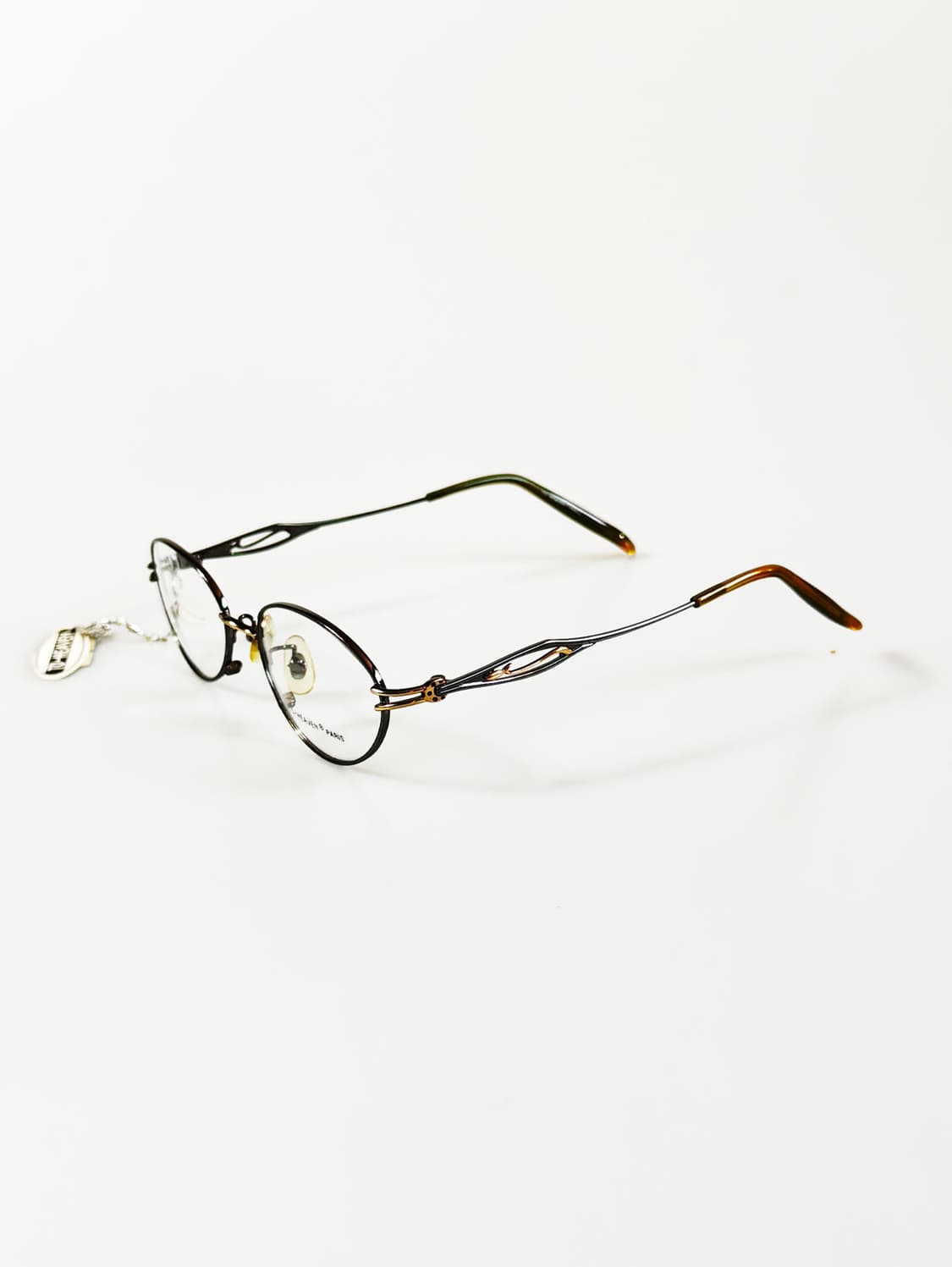 90s TO-HEAVEN PARIS 건메탈 슬림 오벌 빈티지 안경 상품이미지3