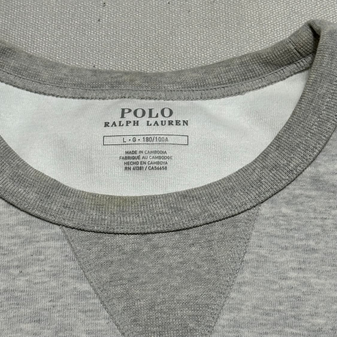 L 폴로랄프로렌 블랙 포니 그레이 맨투맨 상품이미지6