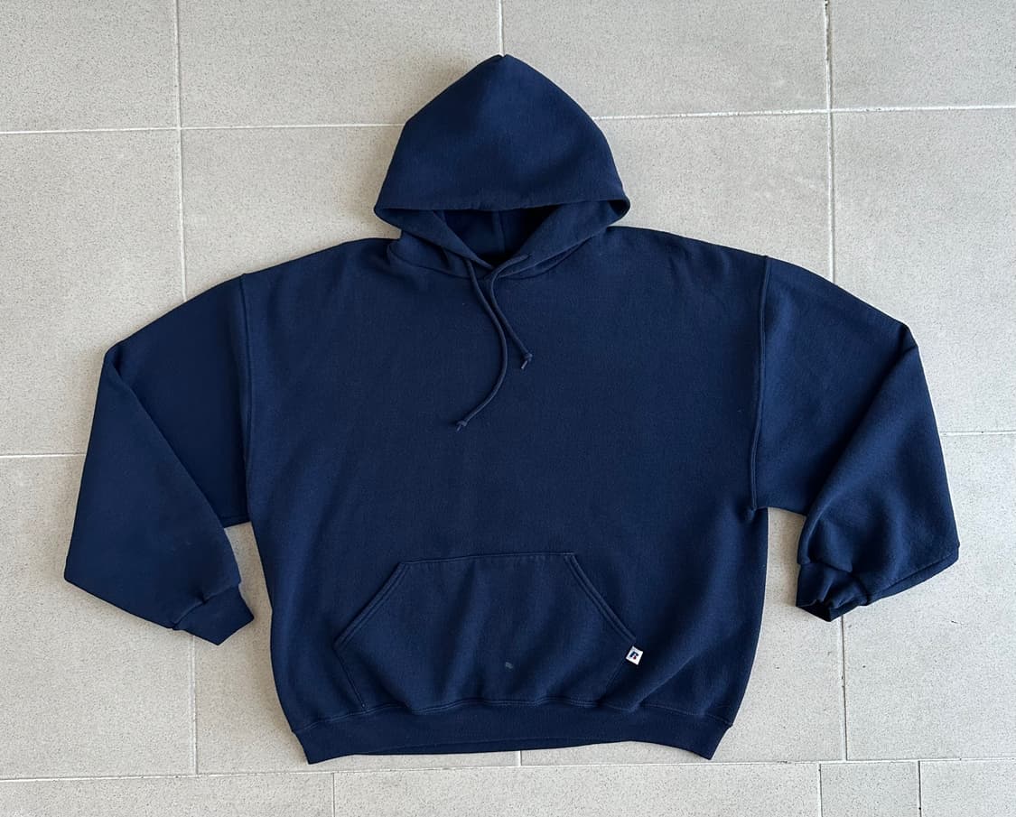 00s 빈티지 러셀 후드 네이비 XL 상품이미지1