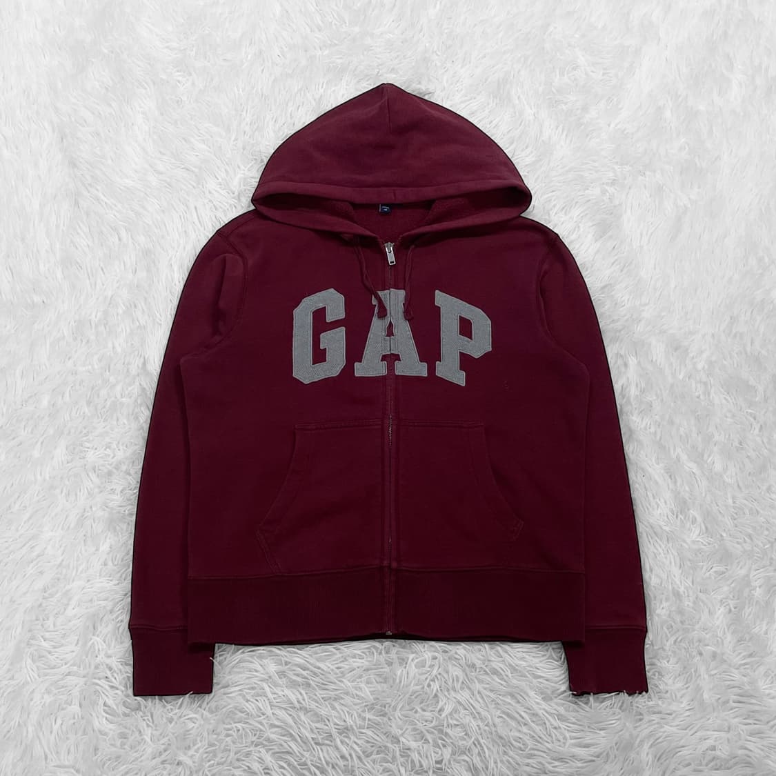 갭 Gap 스펠 로고 후드집업 버건디 상품이미지2