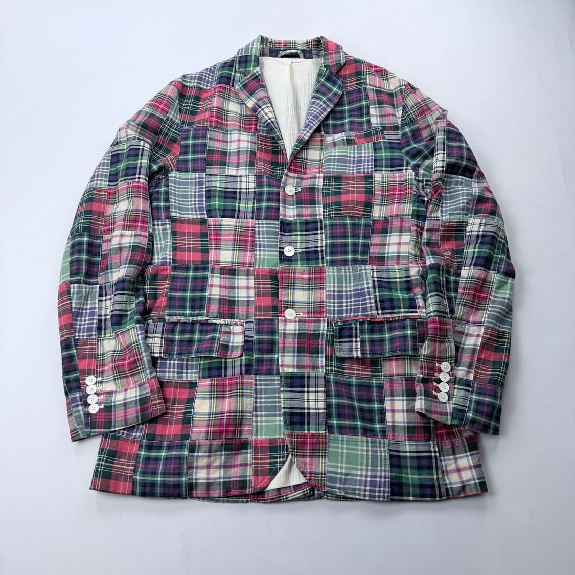 폴로 랄프로렌 패치워크 마드라스 자켓 42L 상품이미지1