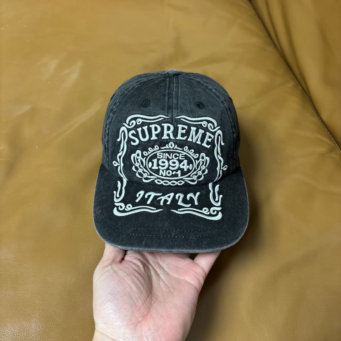 슈프림 6패널 볼캡 모자 잭다니엘 블랙 상품이미지2