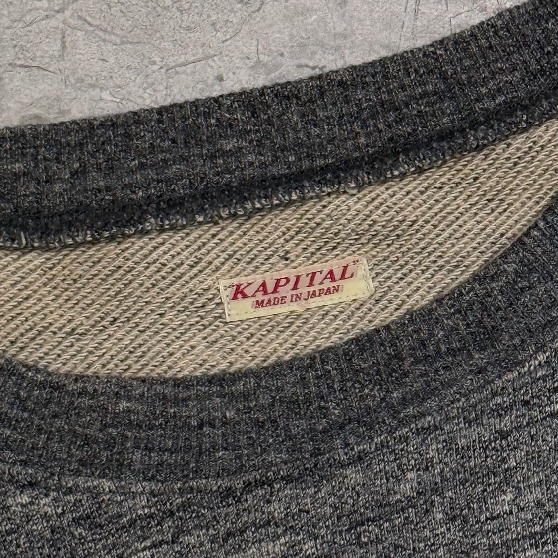 [4] 캐피탈 본 크루넥 스웻셔츠 차콜 상품이미지3