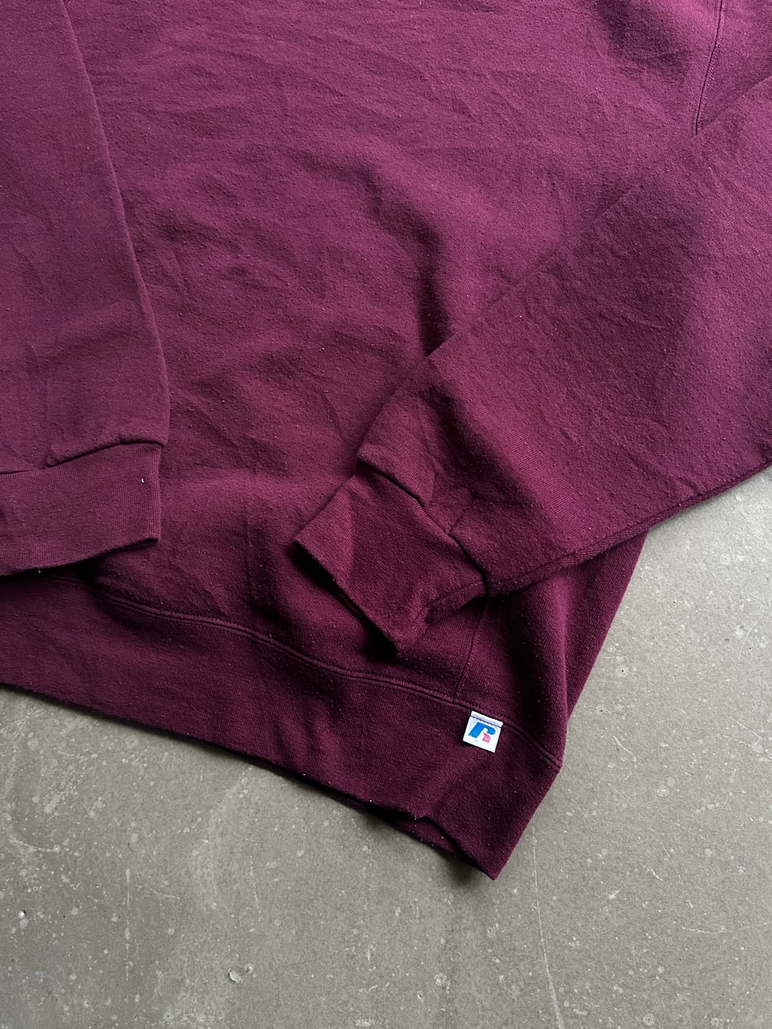 Russell Athletic 버건디 블랭크 스웻셔츠 상품이미지2