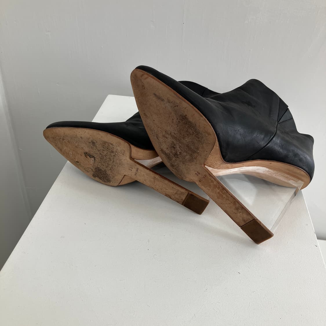 마르지엘라 플랙시글래스 웨지 앵클 부츠 상품이미지7