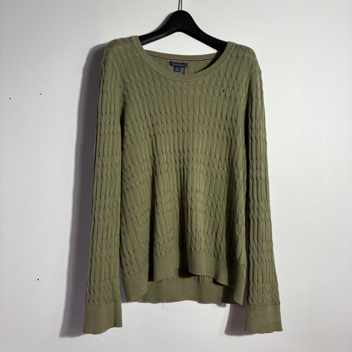 타미힐피거 카키 케이블 니트 스웨터 (무료배송) 상품이미지1