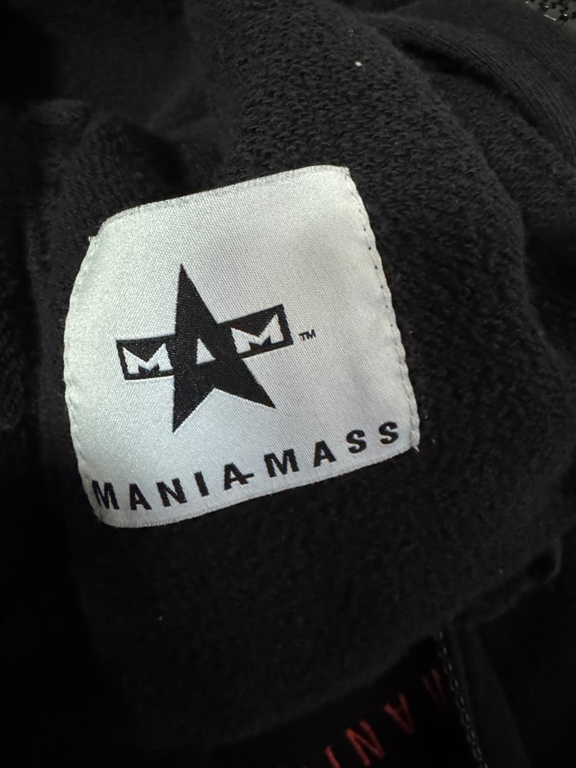정품 매니아매스 빈티지 오버핏 크롭 후드집업 M 블랙 상품이미지4