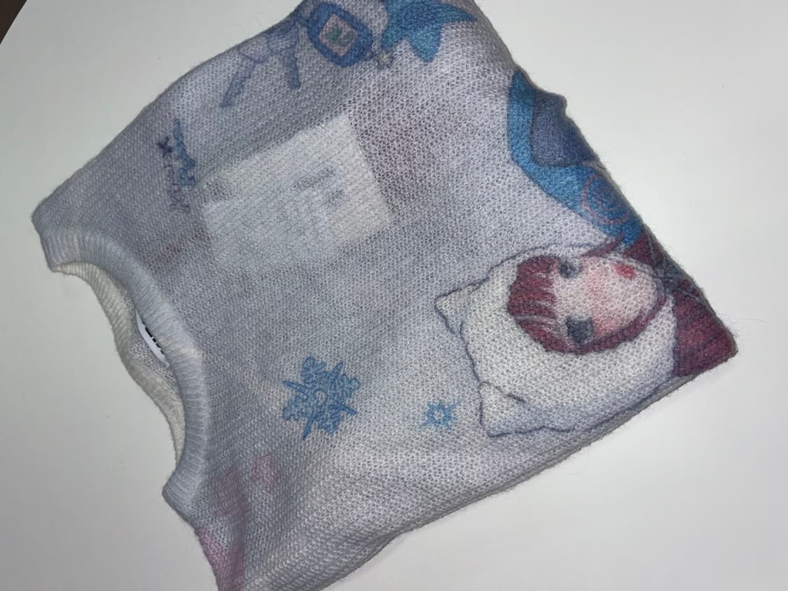 키르시 X 피투 콜라보 헤어리 니트 다크블루 상품이미지4