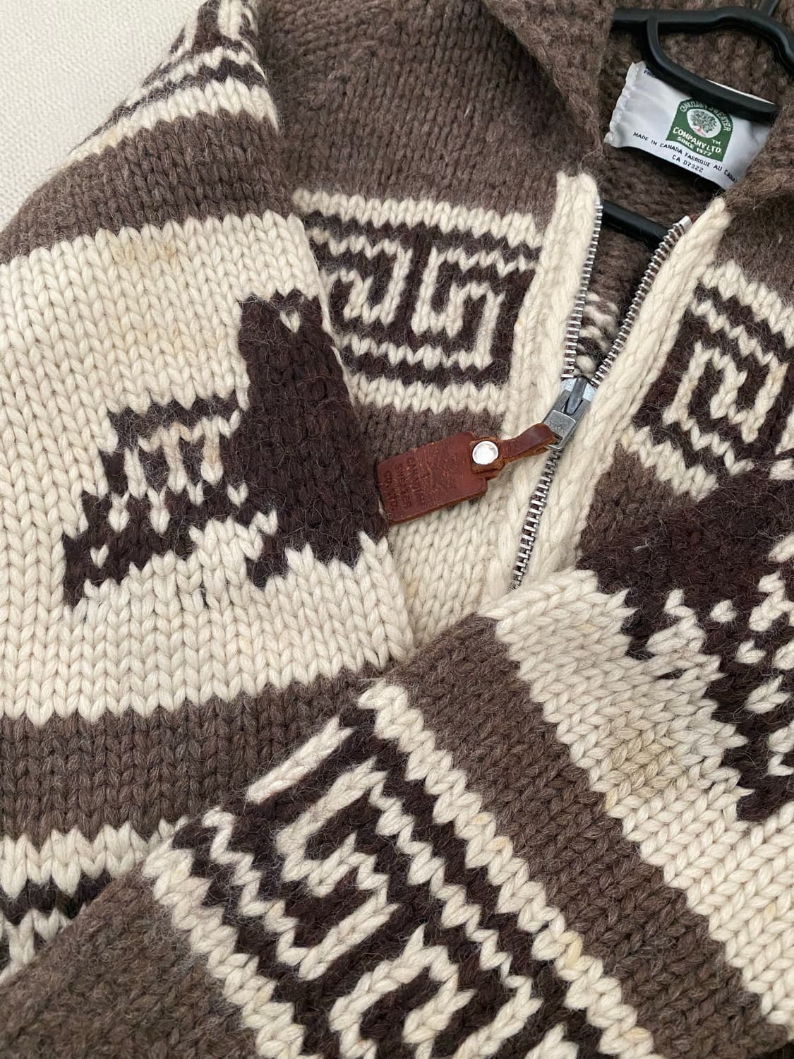 캐나디안 스웨터 컴퍼니 울 코위찬 집업 스웨터 상품이미지8