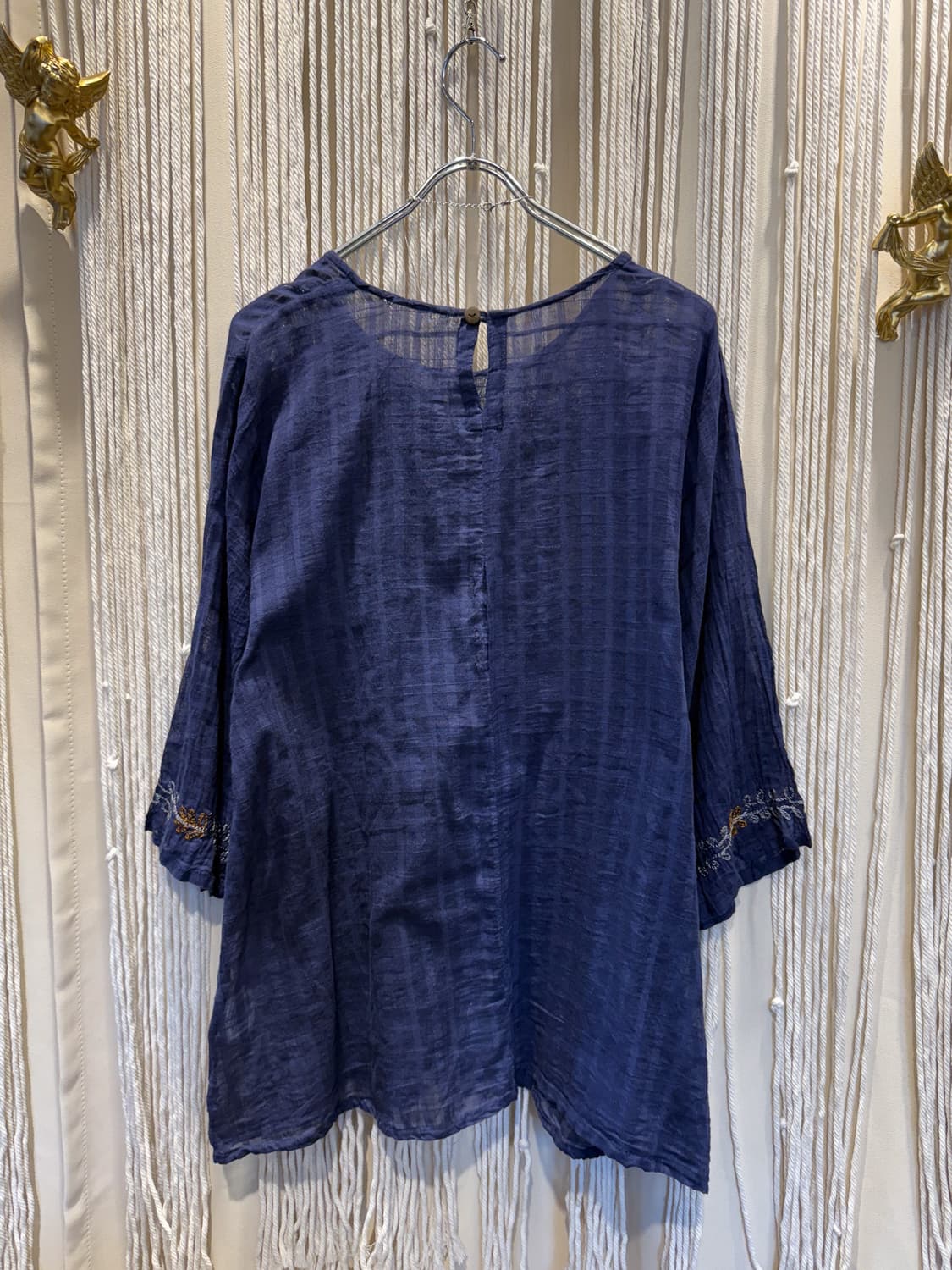 Linen Embroidered Blouse 0061 상품이미지6