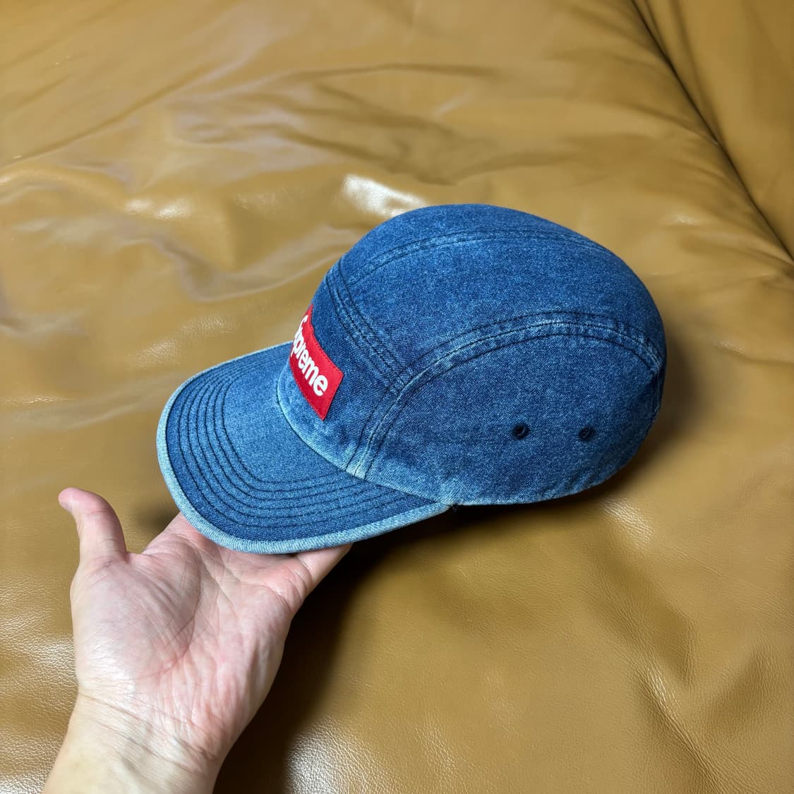 Supreme 슈프림 데님 캠프캡 모자 (Washed Denim) 상품이미지4