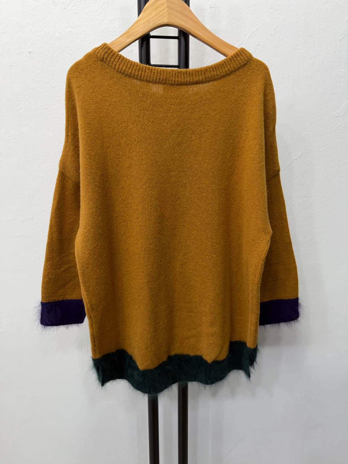 정품) 오즈세컨 한섬 루즈핏 배색 포인트 니트 스웨터 1 상품이미지5