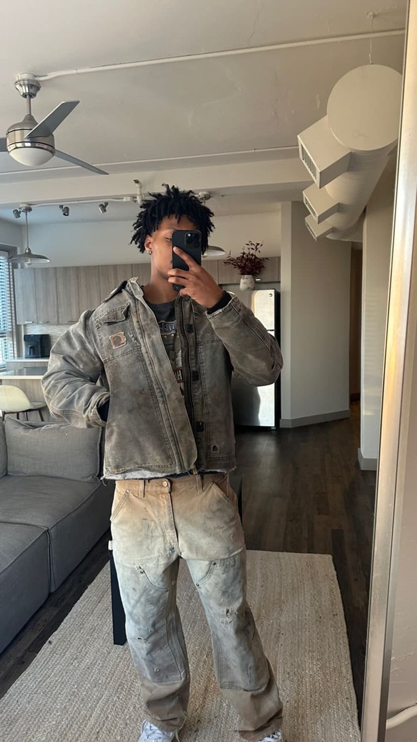 칼하트 브라운 더블니 카펜터 팬츠 B01BRN 상품이미지1