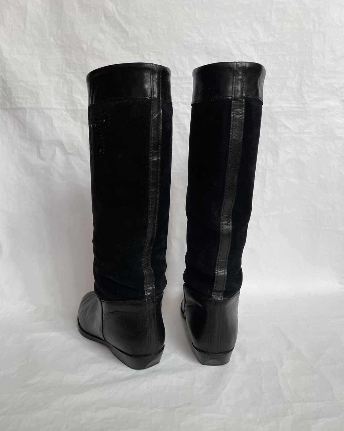 90s Made in Italy 빈티지 스웨이드 롱 부츠 상품이미지7
