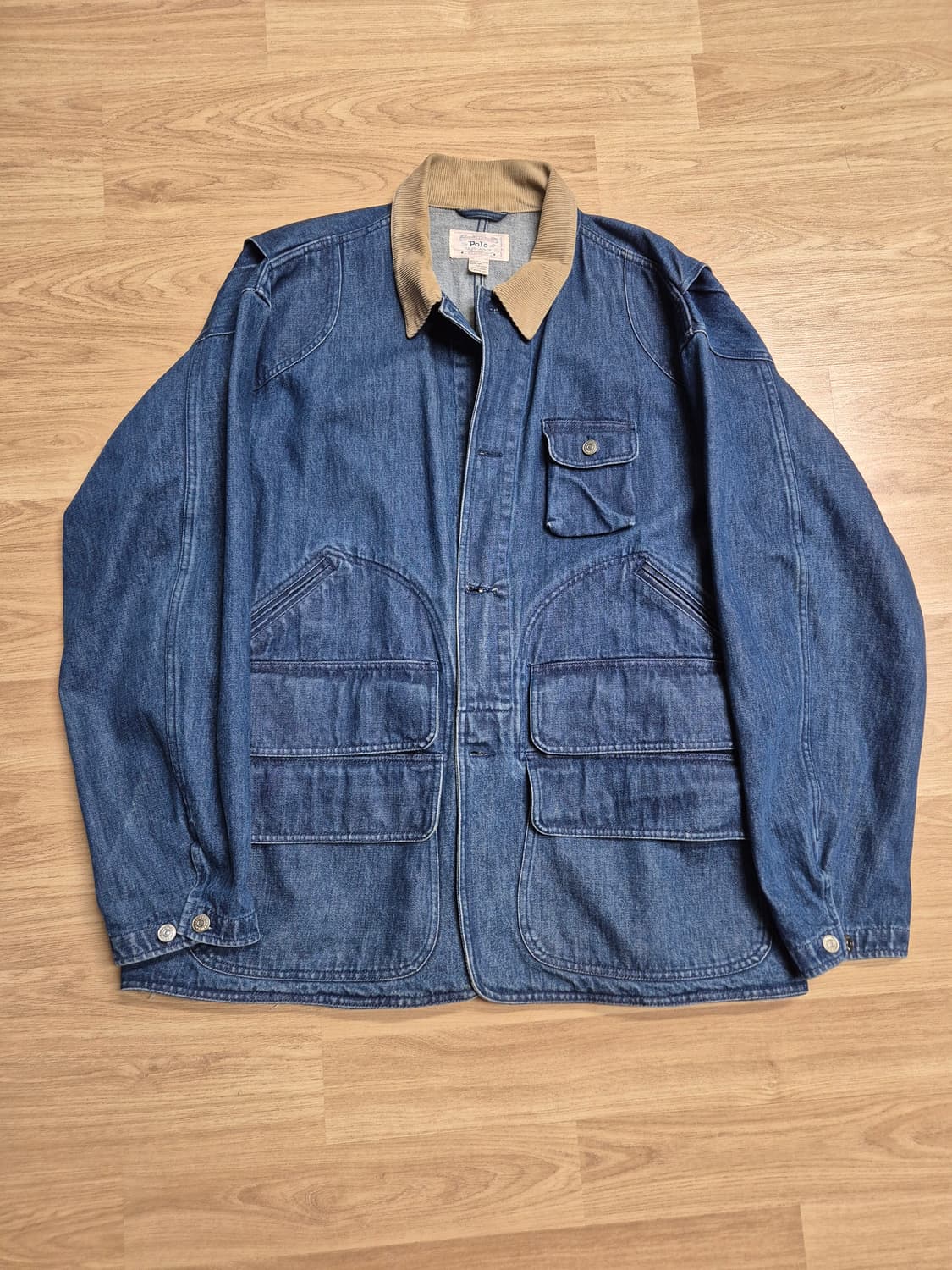 80's 폴로 랄프로렌 데님 헌팅 자켓 상품이미지1