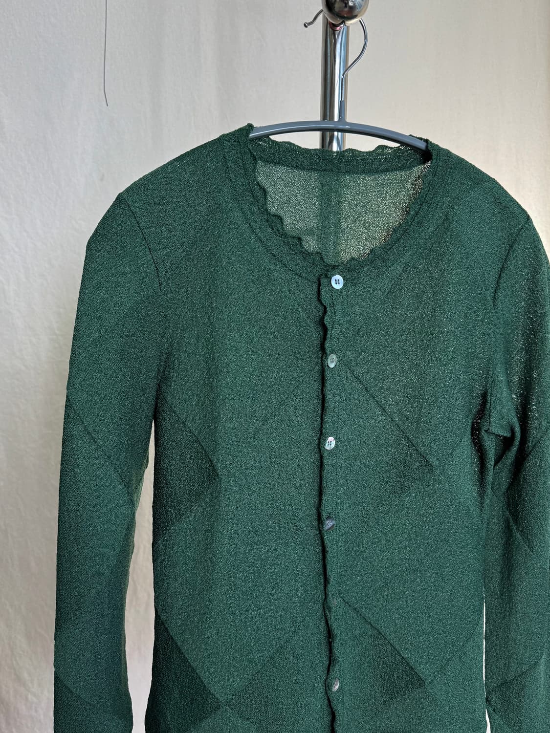 HaaT Issey Miyake 아가일 트리아세테이트 가디건 상품이미지6