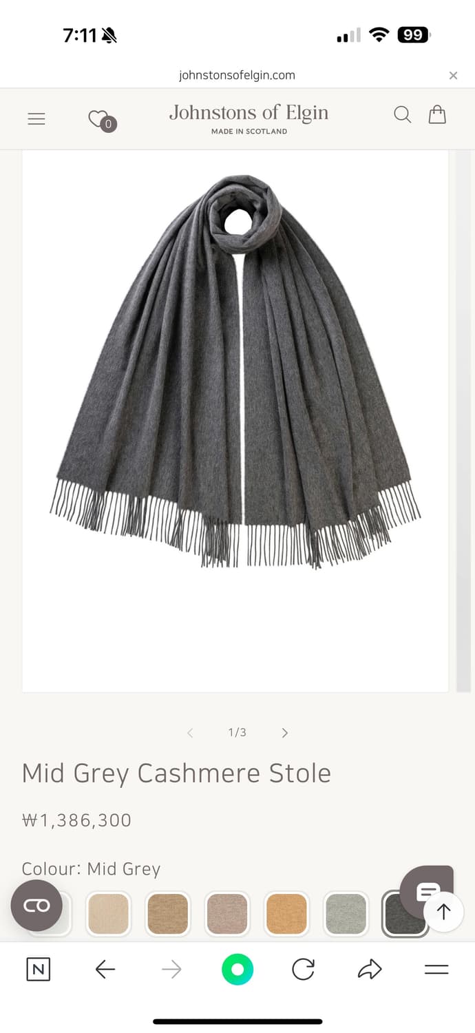 johnstons of elgin 캐시미어 머플러 stole 상품이미지1