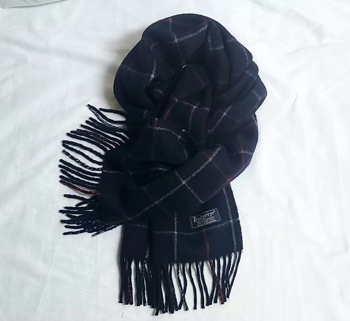 버버리 90s Burberrys 캐시미어 윈도우 체크 머플러 상품이미지1