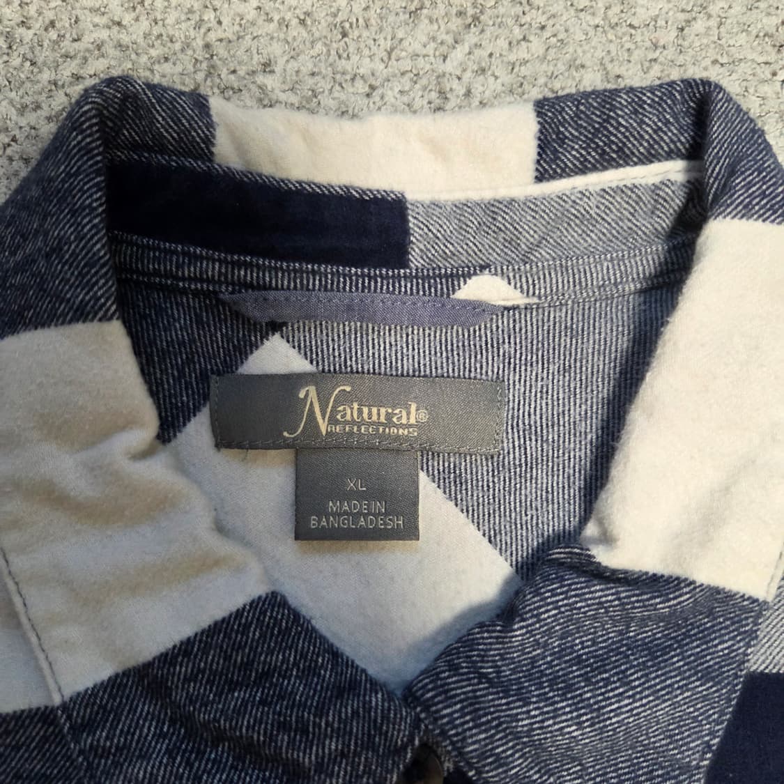 Natural 플란넬 체크셔츠 L(100) 상품이미지3