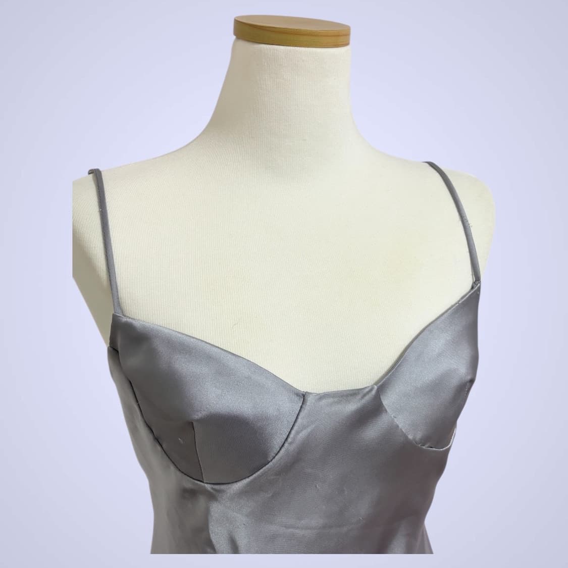 자라(ZARA) 라벤더 새틴 슬립 롱 원피스 상품이미지3