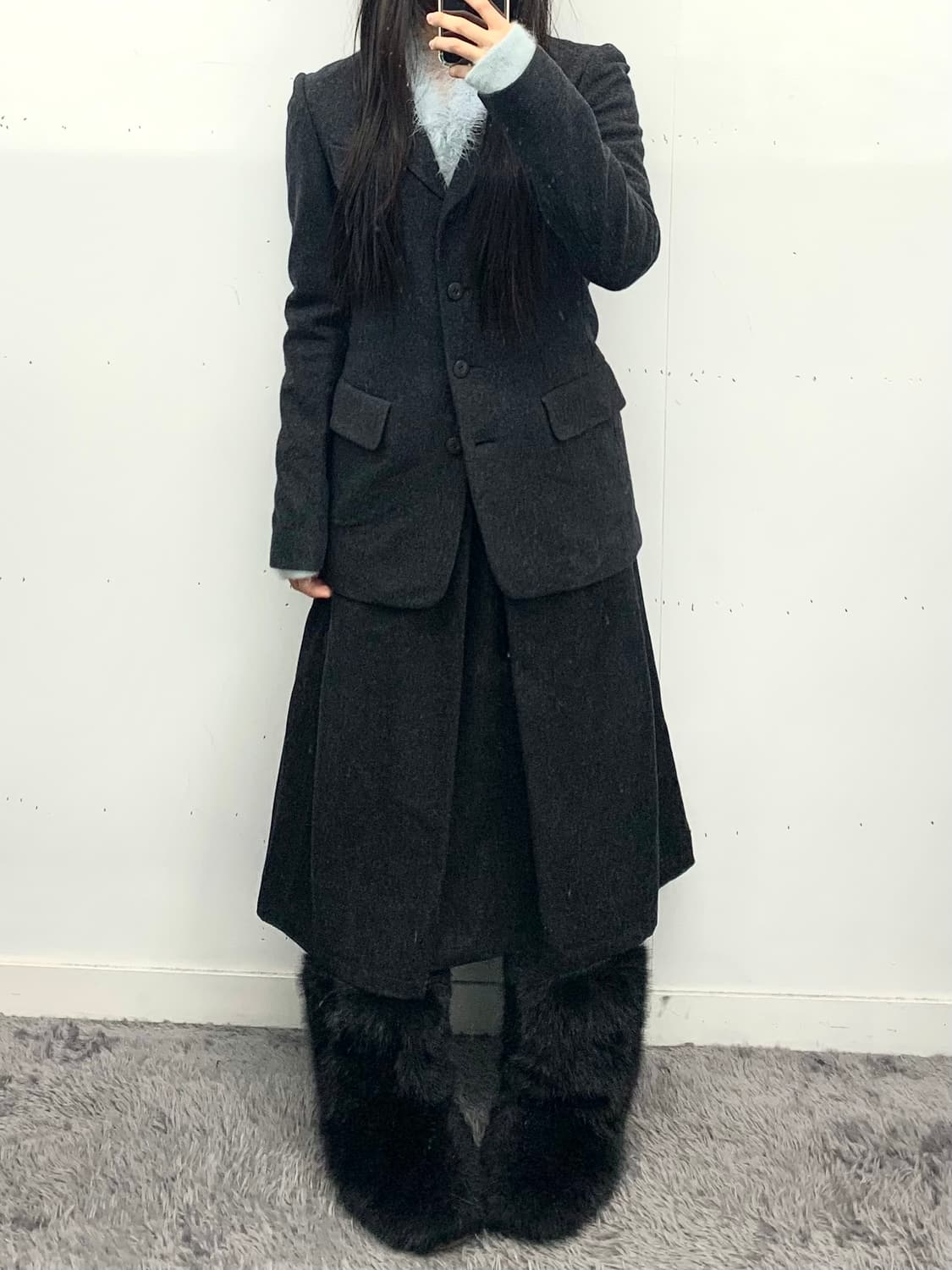 Andemiu 울 스커트 상품이미지1