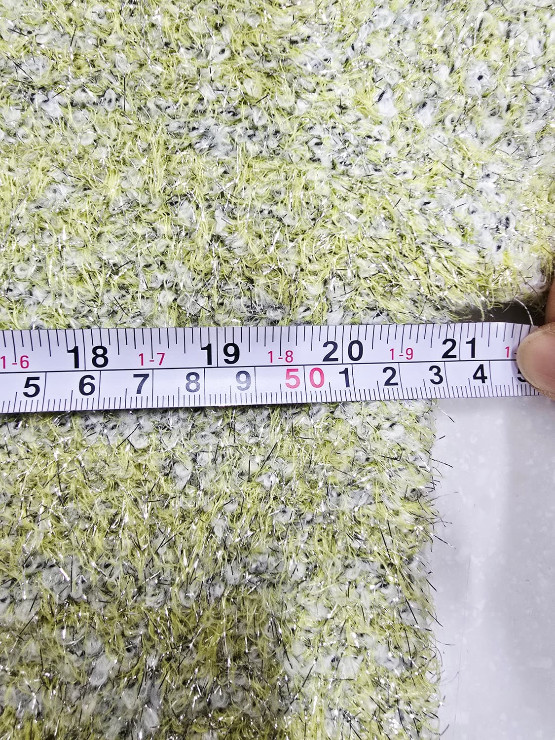 새상품 VAN AKE 라임 트위드 가디건 상품이미지7